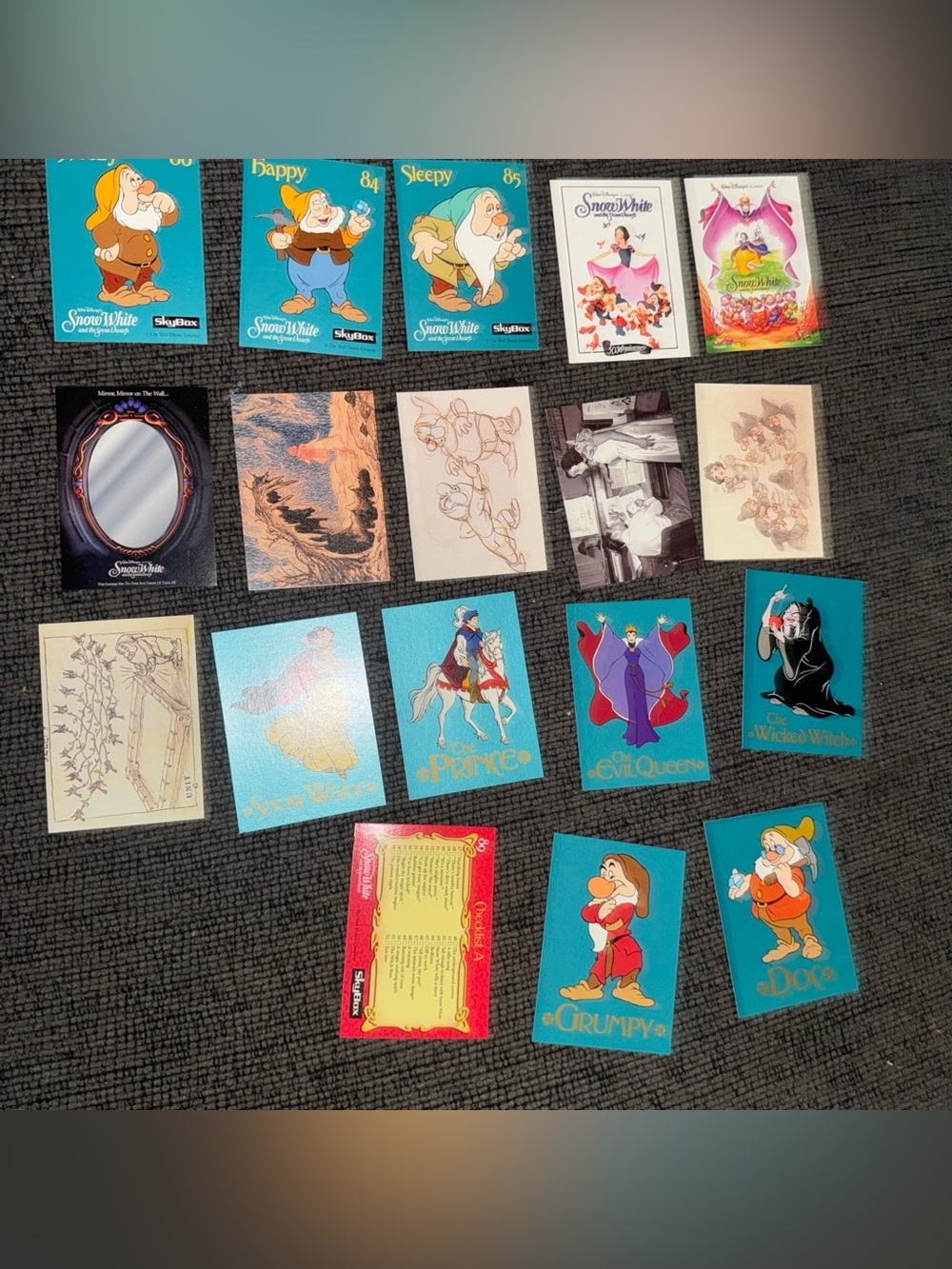 Disney Snow White Trading Cards - vintage Skybox 90s